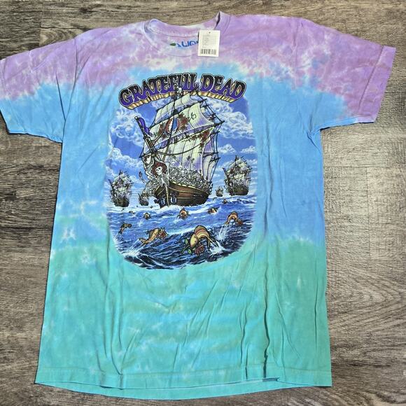 Grateful Dead Ship of Fools Tshirt NWT 2001 Liquid Blue GDF Tie Dye Sz L - Picture 11 of 14